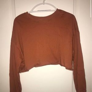 rust orange crop top